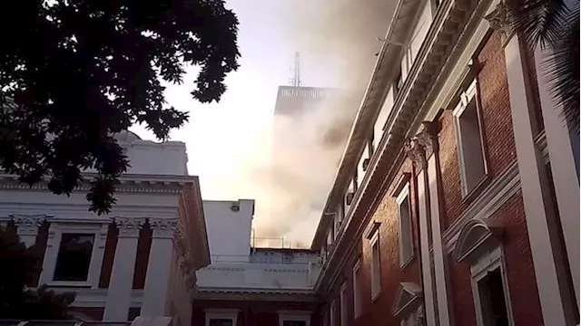 Roof collapses due to Parliament building fire - SABC News - Breaking news, special reports, world, business, sport coverage of all South African current events. Africa's news leader.