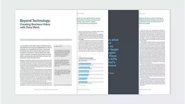 Beyond Technology: Creating Business Value with Data Mesh - SPONSORED CONTENT FROM thoughtworks