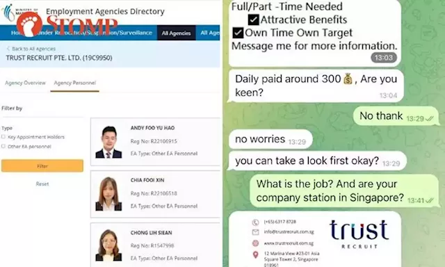 Trust Recruit is a legit company, but scammers using its name and employees' photos to dupe victims