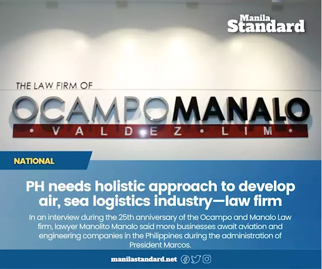 PH needs holistic approach to develop air, sea logistics industry—law firm