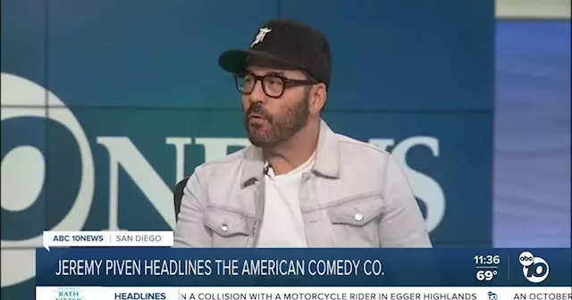 Jeremy Piven joins 10News on set before headlining at American Comedy Company