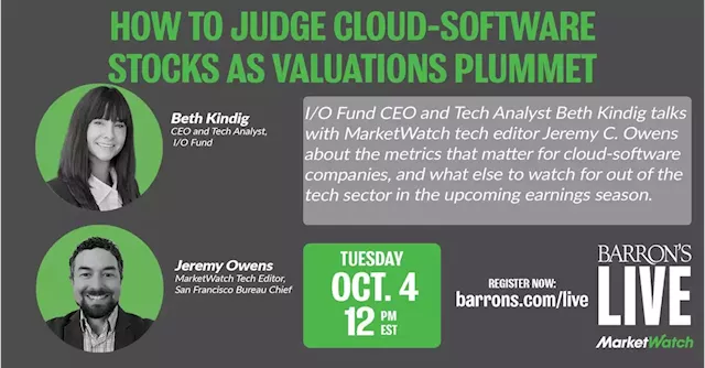 Oct. 4: MarketWatch - How to Judge Cloud-Software Stocks As Valuations Plummet