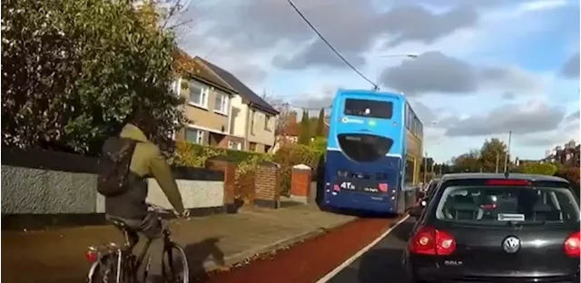 Bus company investigates employee filmed driving on cycle lane and pavement