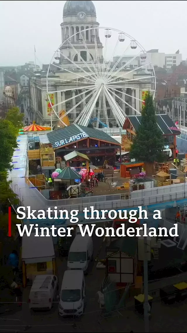 First look at aerial ice rink at Christmas market