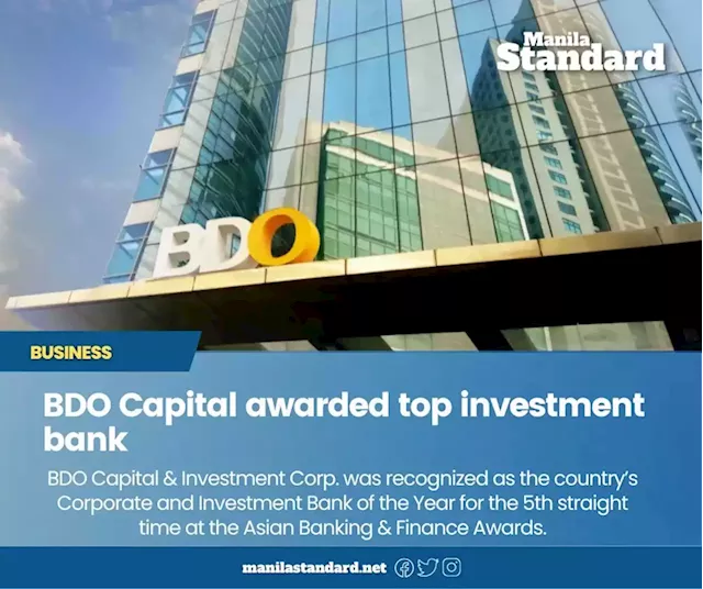 BDO Capital awarded top investment bank