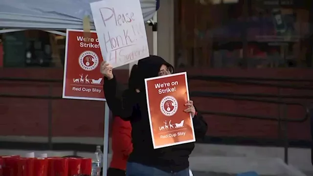 Starbucks workers across SoCal strike on company's 'Red Cup Day'