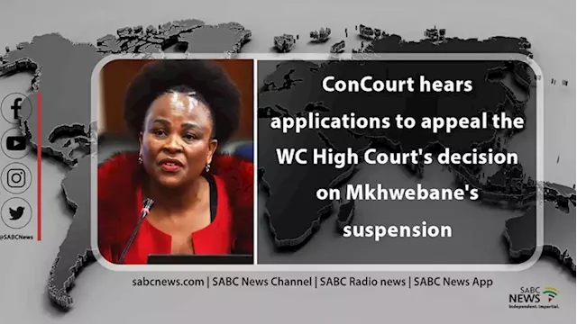 LIVE: ConCourt hears applications to appeal the WC High Court's decision on Mkhwebane's suspension - SABC News - Breaking news, special reports, world, business, sport coverage of all South African current events. Africa's news leader.