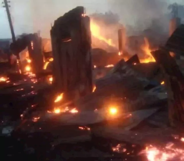 Fire guts shops in Onitsha Main Market