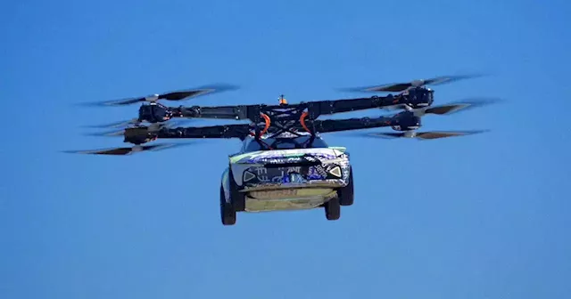 Company Builds Electric Flying Car Powered By Giant Drone Propellers