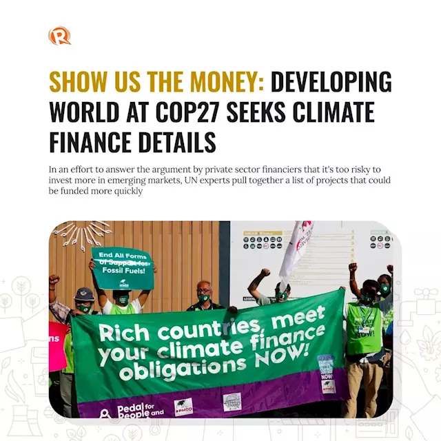 Show us the money: Developing world at COP27 seeks climate finance details