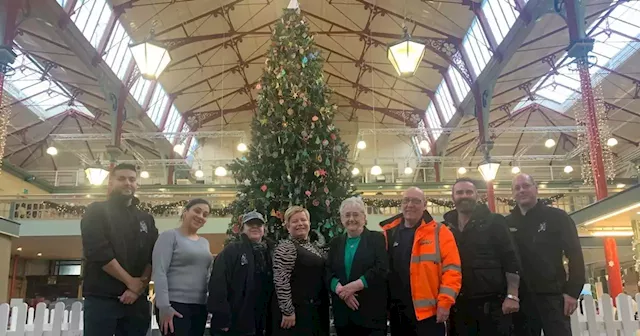 Accrington's huge new Christmas tree in centre of Market Hall