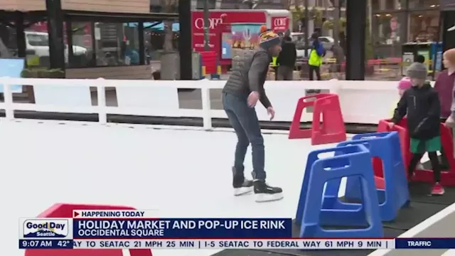 Winter Holiday Market & Pop-up ice rink happening this weekend in Pioneer Square