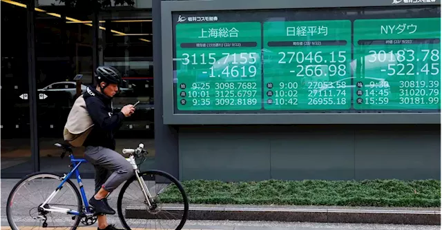 Asia stocks slide toward weekly loss as central banks plough on with rate hikes