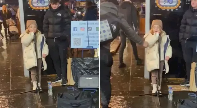 Watch as 8-year-old singer stuns Glasgow crowd at Christmas market