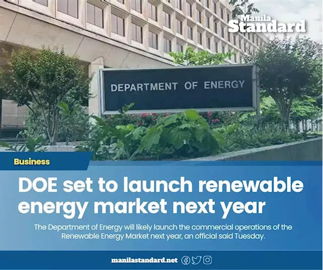 DOE set to launch renewable energy market next year