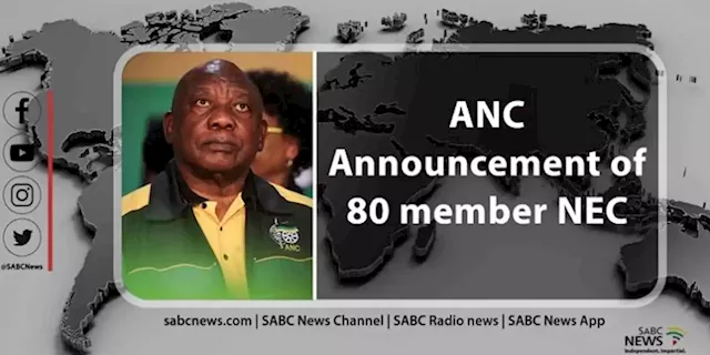 LIVE: ANC announces its new 80-member NEC - SABC News - Breaking news, special reports, world, business, sport coverage of all South African current events. Africa's news leader.