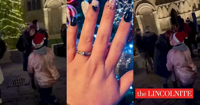 Joy for couple who got engaged during Lincoln Christmas Market