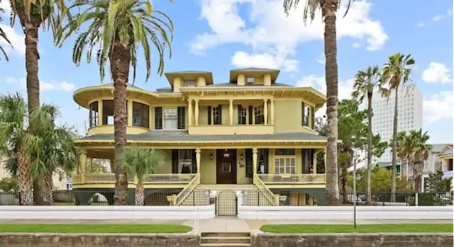 Saltwater breezes on that massive porch: Historical Galveston mansion-turned-B&B on the market for $1.2M