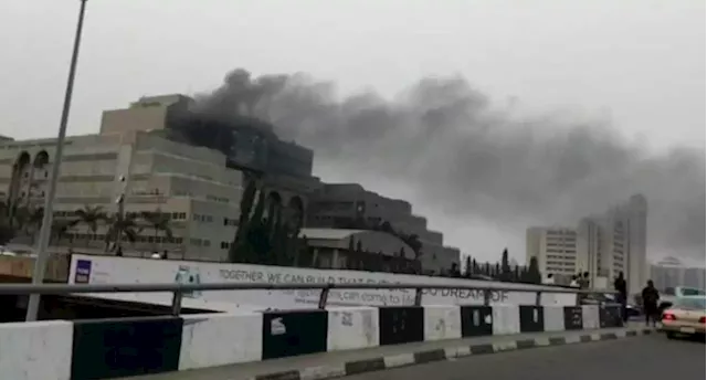 JUST IN: Fire Guts Part Of Finance Ministry Building In Abuja