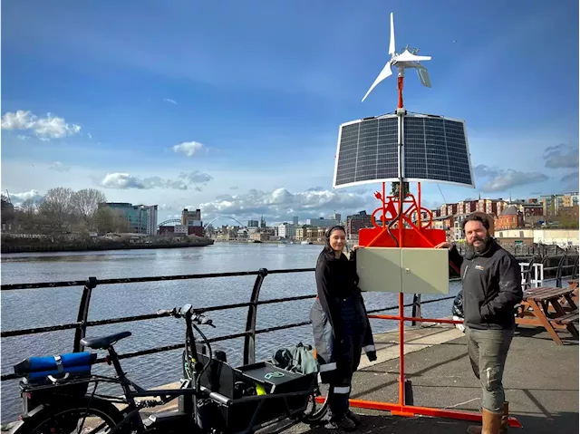 Wind- And Solar-Powered E-Bike Charging Station Opens For Business On Tyneside