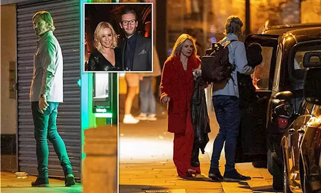 Eddie Boxshall jumps into a cab with blonde business partner at 4am