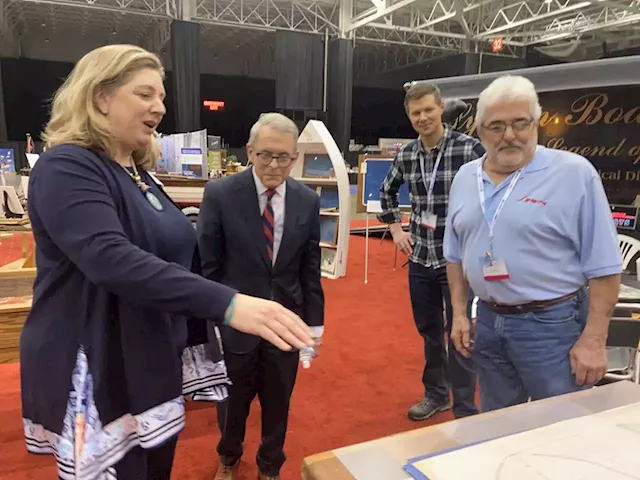 Gov. DeWine tours Cleveland Boat Show; thanked for his support of industry