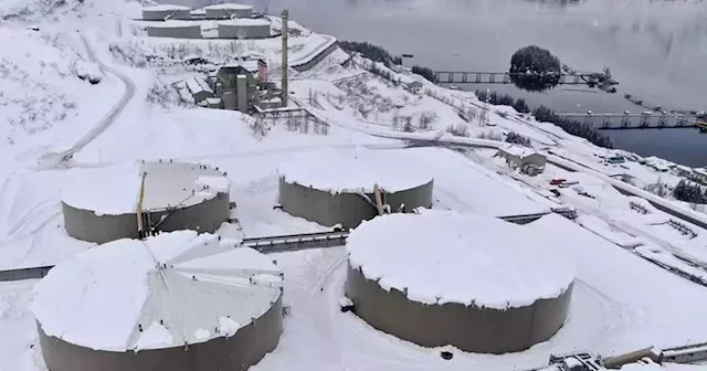 Snow pileup damages Alaska pipeline company’s massive Valdez oil tanks