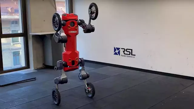 A company's new robot can change from four wheel drive to bipedal in seconds