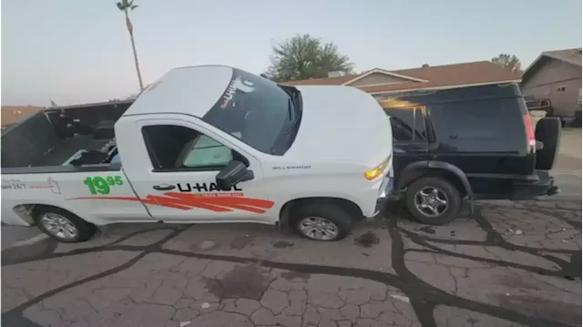 Man finds U-Haul truck on top of his SUV, insurance company not paying for damages