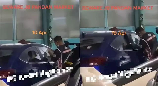 Man caught on cam trying to break into car by tampering driver door with a ruler in JB market - The Independent Singapore News