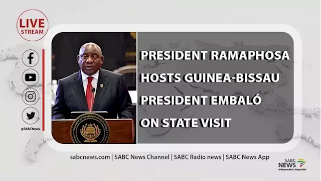 LIVE: President Ramaphosa hosts Guinea-Bissau President Embaló on state visit - SABC News - Breaking news, special reports, world, business, sport coverage of all South African current events. Africa's news leader.