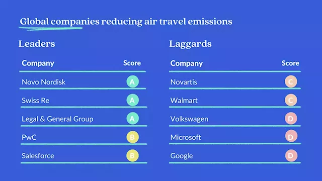 Which Corporations Pledge to Reduce Business Flying?