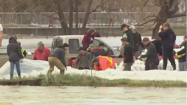 Need for sandbaggers in Minnedosa grows during 'absolutely terrifying' flood, business owner says | CBC News