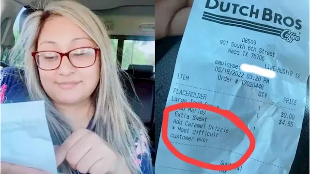 ‘Most difficult customer ever’ message left on deaf woman’s receipt at coffee company