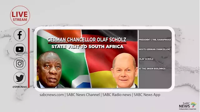 LIVE | President Cyril Ramaphosa hosts German Chancellor Olaf Scholz at the Union Buildings - SABC News - Breaking news, special reports, world, business, sport coverage of all South African current events. Africa's news leader.