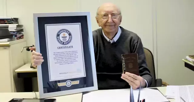 100-year-old man sets record for longest career at one company