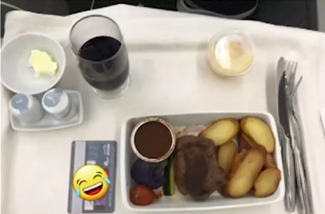 'Shocked' Korean traveler: Credit card-sized steak served as inflight meal on $5K business-class trip