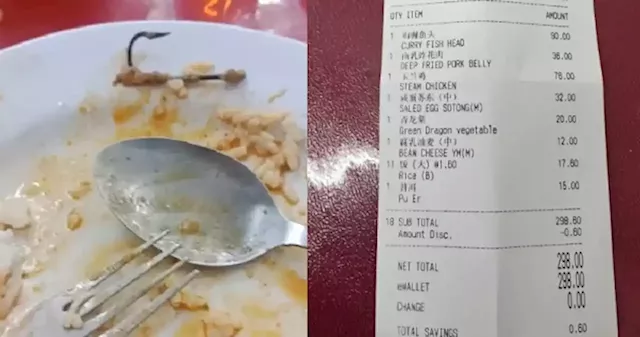 'It's none of our business': KL restaurant boss tells diner who found fishing hook in fish head curry