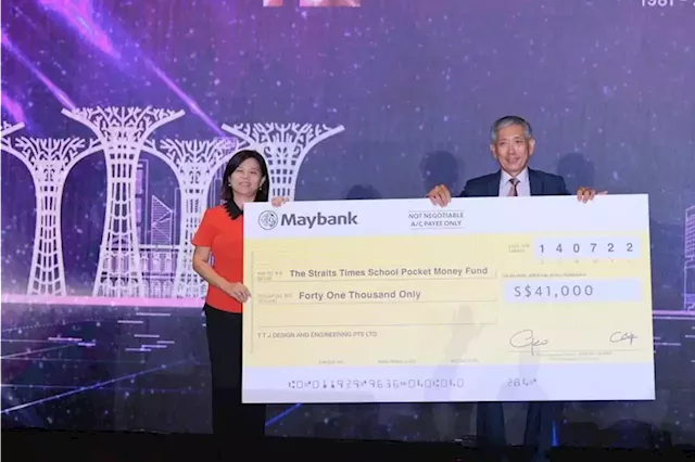 Straits Times School Pocket Money Fund receives $41,000 donation from local steel company