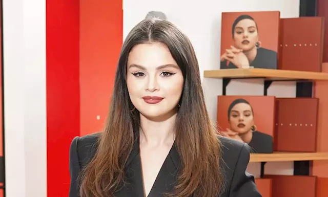 Selena Gomez Means Business in Alexander McQueen Hybrid Blazer Dress for Rare Beauty’s Kind Words Collection Launch