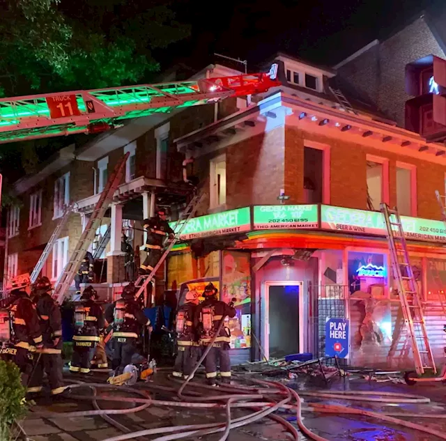 Fire at 14th and Buchanan injures one firefighter, displaces up to 6 from their home, severely damages Gedera Market