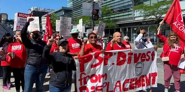 ACORN Canada protests Public Sector Pension Investment Board's investments in 'exploitative financialized housing'