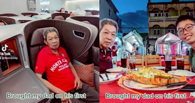 This made my day: Man treats father to his first business class flight on SIA