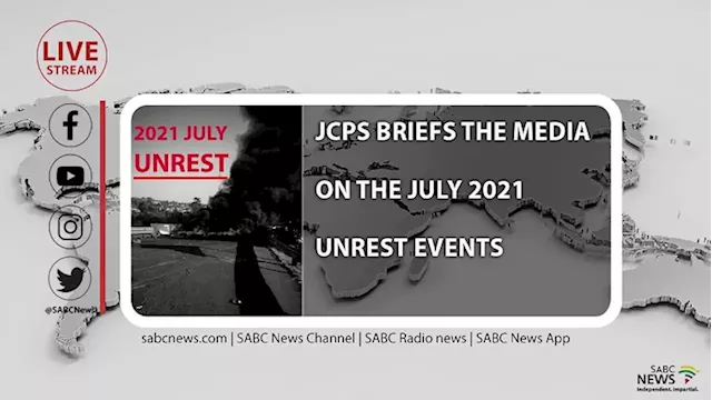 LIVE I Justice, Crime Prevention and Security Cluster update on the events of July 2021 - SABC News - Breaking news, special reports, world, business, sport coverage of all South African current events. Africa's news leader.