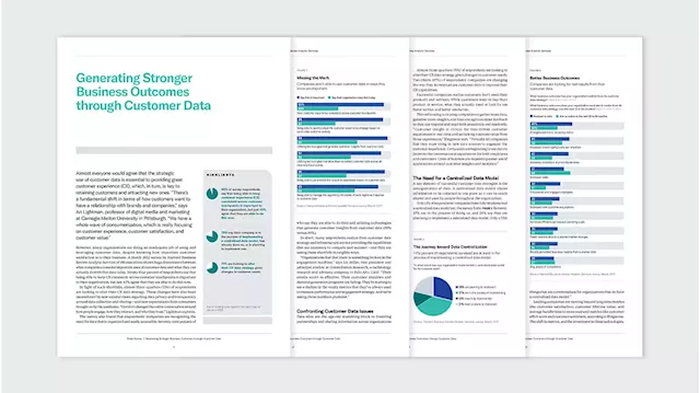 Generating Stronger Business Outcomes Through Customer Data - SPONSORED CONTENT FROM SAP