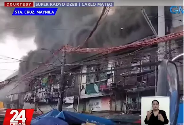 500 families lose homes in fire behind the Manila Central Market