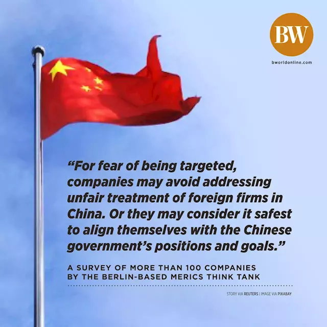 China exerting growing pressure on foreign companies, study finds - BusinessWorld Online