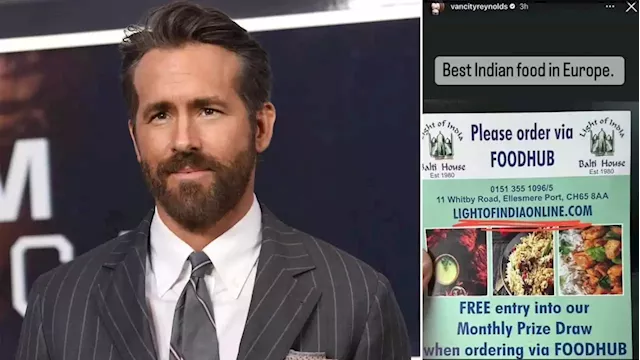 Business Soars At Small-Town Curry House In UK After Ryan Reynolds Praises It For Serving The 'Best Indian Food In Europe'