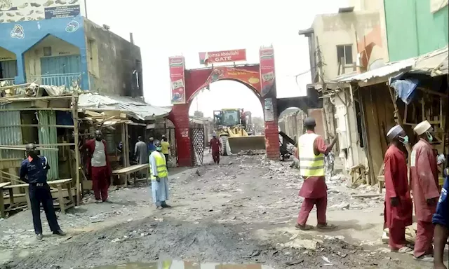 BREAKING: Many reportedly trapped as building collapses inside Kano GSM market