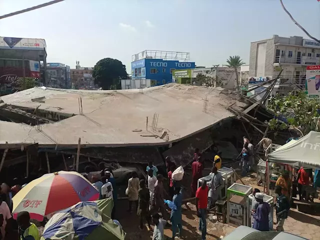 JUST IN: Many people trapped as storey building collapses in Kano market